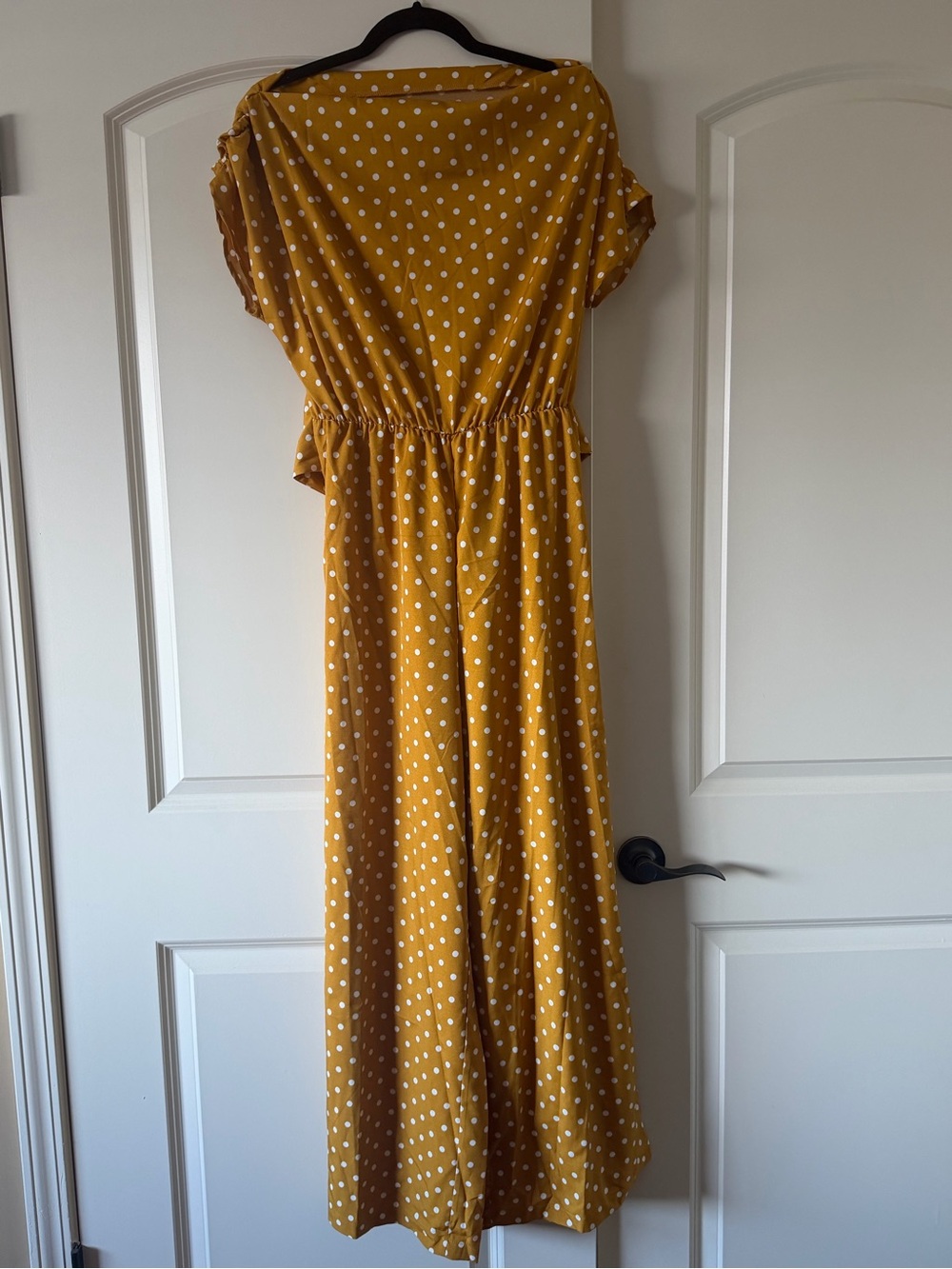 Polka Dot Mustard Maxi Dress - Classic Women's Summer Dress